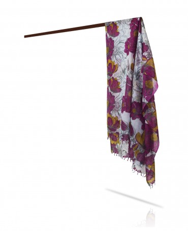 Палантин Женский W40-FLEUR.LINEARE/PURPLE